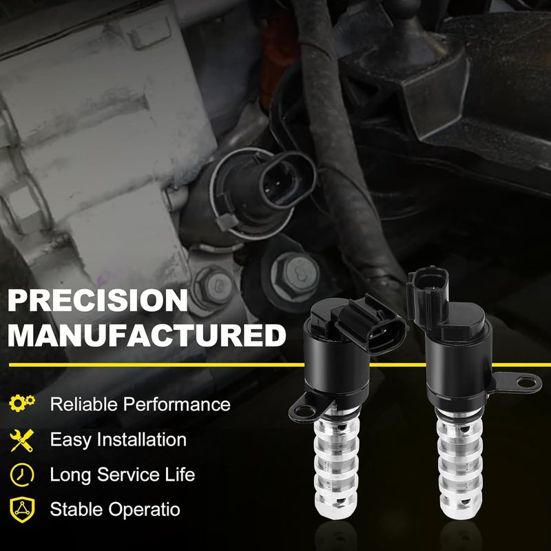 YEHERIT 2PCS Intake & Exhaust Engine Variable Valve Timing (VVT) Solenoid Compatible with Hyundai Sonata Santa Fe Tucson & Kia Sorento Forte Optima Sportage 2.0L 2.4L Replace# 24375-2G500 243552G500 - Image 5